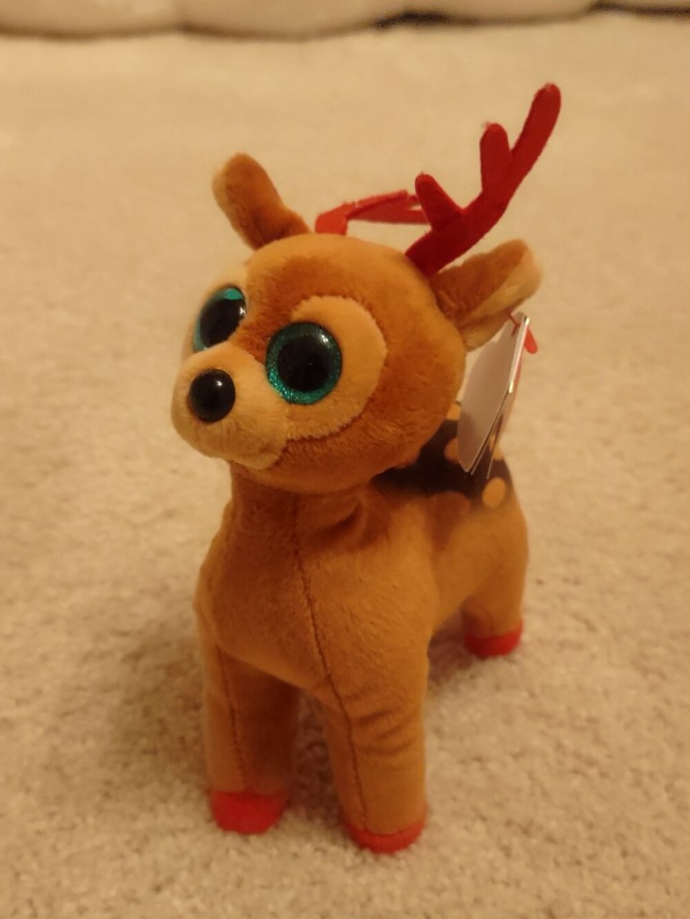 TY Beanie Baby Tinsel the Reindeer